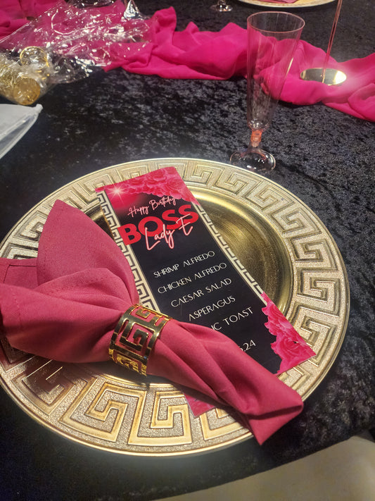 Menus/ Thank you notes